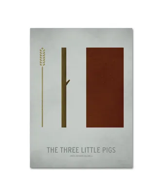Christian Jackson 'Three Little Pigs' Canvas Art - 14" x 19"