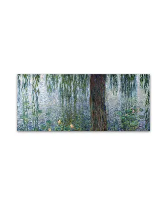Claude Monet 'waterlilies Morning' Canvas Art - 12" x 28"