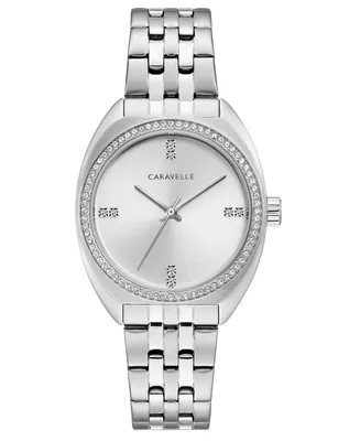 Caravelle Designed by Bulova Women's Stainless Steel Bracelet Watch 33mm