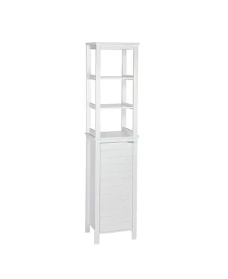 RiverRidge Home Madison Collection Linen Tower with Open Shelves