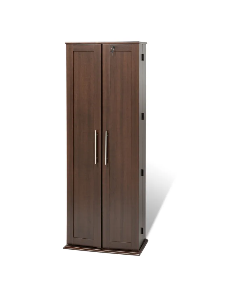 Prepac Grande Locking Media Storage Cabinet with Shaker Doors