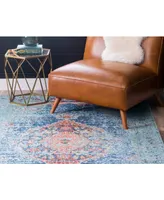 Bayshore Home Brio Bri6 Turquoise 7' x 10' Area Rug