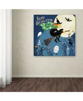 Lisa Powell Braun 'Halloween Witch' Canvas Art - 14" x 14"