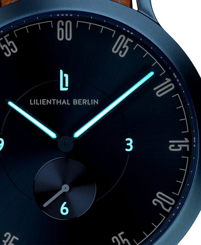 Lilienthal Berlin L1 All Blue Leather Watch 37mm