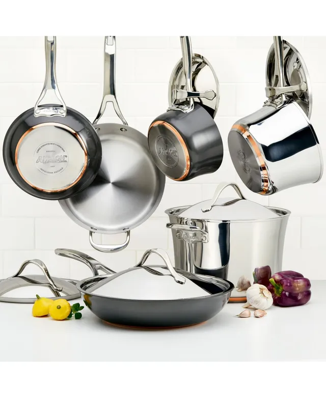 Anolon Nouvelle Copper Mixed Metals Cookware Set, 11 Piece