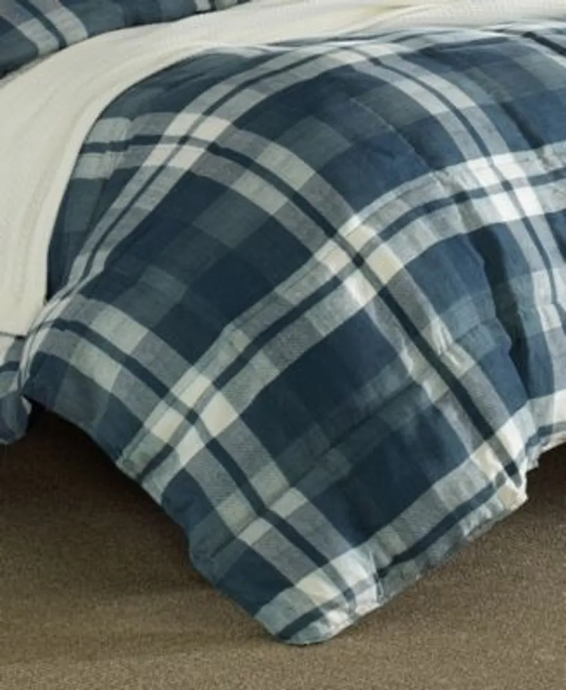 Nautica Crossview Plaid Microsuede Reversible Comforter Sets