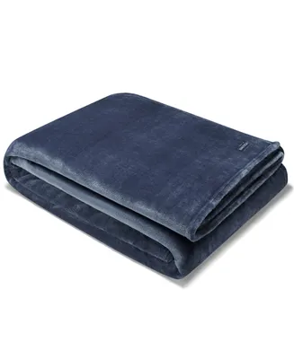 Nautica Solid Ultra Soft Plush Fleece Blanket