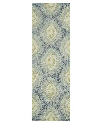 Kaleen Montage MTG08-17 Blue 2'6" x 8' Runner Rug