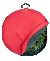 Santa's Bag 30" Hanging Christmas Wreath Storage Container