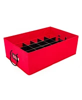 Santa's Bag 2 Tray Christmas Ornament Storage Box with Dividers