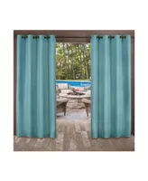 Exclusive Home Delano Indoor/Outdoor Grommet Top Curtain Panel Pair, 54" x 120"