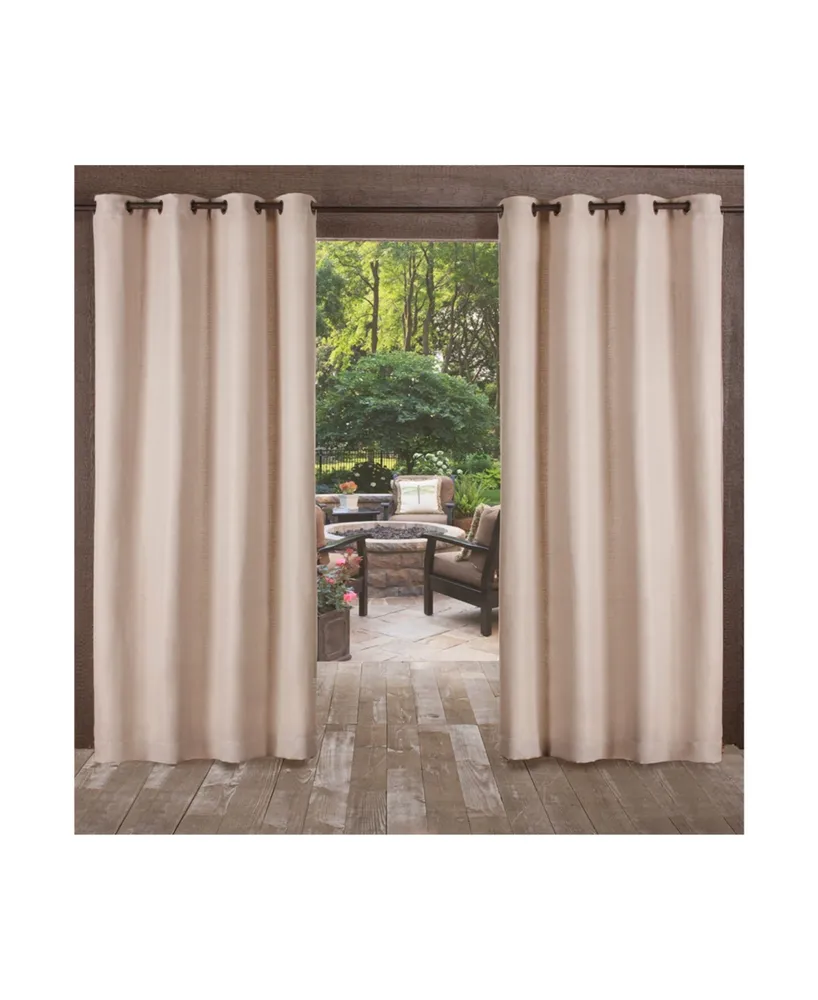 Exclusive Home Delano Indoor/Outdoor Grommet Top Curtain Panel Pair