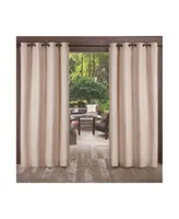 Exclusive Home Delano Indoor Outdoor Grommet Top Curtain Panel Pair