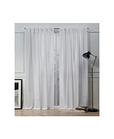 Nicole Miller Mellow Slub Textured Hidden Tab Top 54" X 84" Curtain Panel Pair