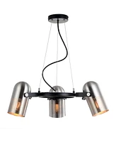 Jonathan Y Loki 22" 3-Light Adjustable Metal Led Pendant