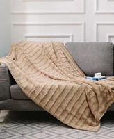 Cheer Collection Ultra Soft Faux Fur To Microplush Reversible Oversized Throw