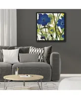 Courtside Market Picking Flowers I Canvas Wall Art With Float Moulding Collection