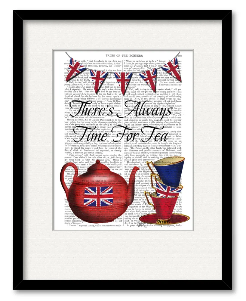 Courtside Market English Tea Party 16" x 20" Framed and Matted Art