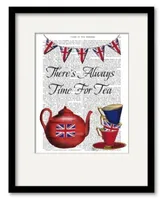 Courtside Market English Tea Party Framed Matted Art Collection