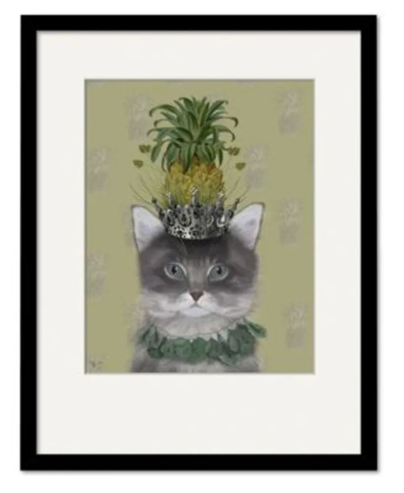 Courtside Market Cat Pineapple Puss Framed Matted Art Collection