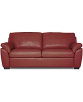 Lothan 79" Leather Apartment Sofa with 2 Cushions, Created for Macy's