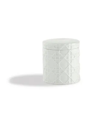 Cassadecor Embossed Porcelain Cotton Jar