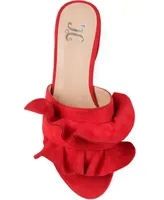 Journee Collection Women's Sabica Ruffle Slip On Dress Sandals
