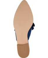 Journee Collection Women's Kessie Ruffle Pointed Toe Slip On Mules