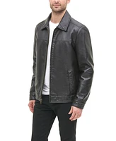 Tommy Hilfiger Men's Faux Leather Laydown Collar Jacket