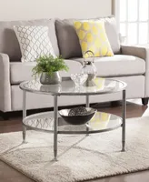 Brookford Metal and Glass Round Cocktail Table