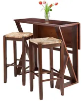 Harrington 3-Piece Drop Leaf High Table