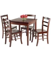 Pulman 5-Piece Extension Table with Ladder Back Chairs Set