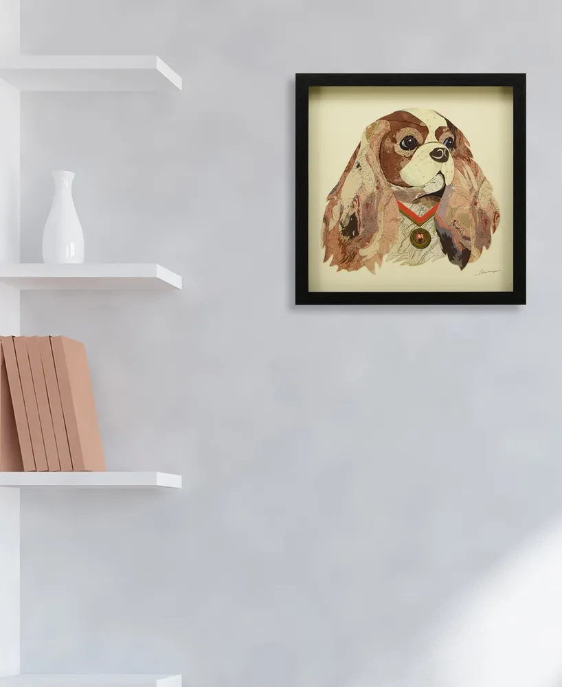 Empire Art Direct 'King Charles Spaniel' Dimensional Collage Wall Art - 17'' x 17''
