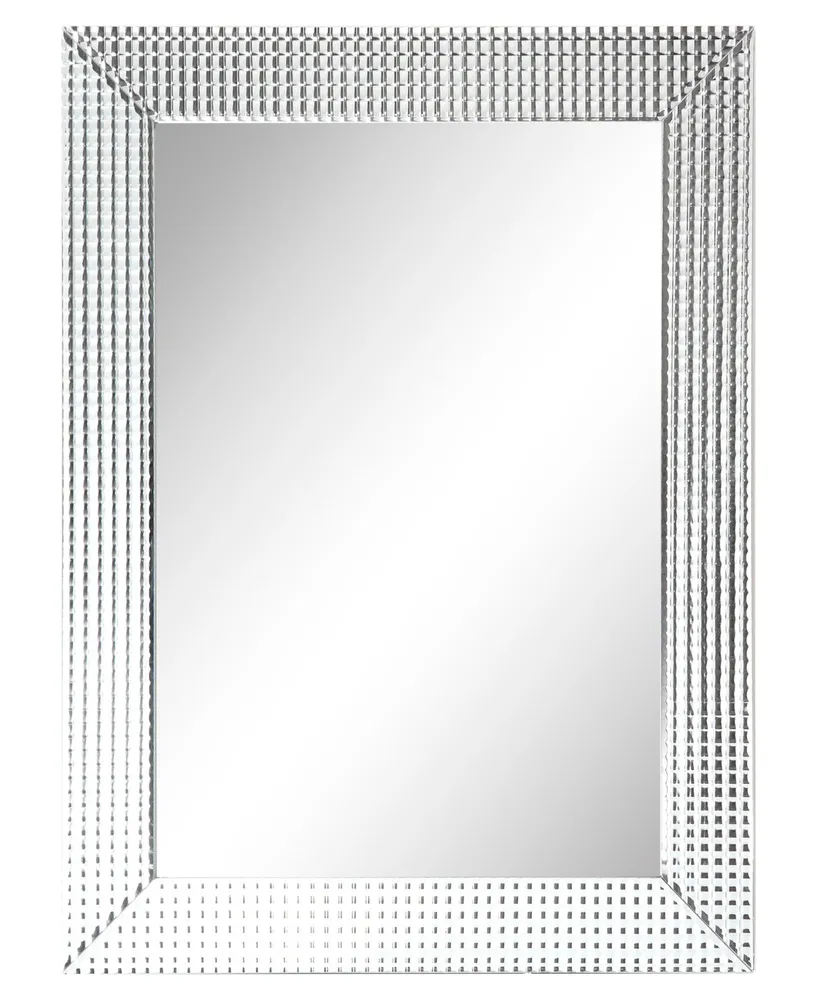 Empire Art Direct Solid Wood Frame Covered with Beveled Prism Mirror - 40" x 30"