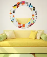 Empire Art Direct Round Beveled Reverse Printed Tempered Art Glass Mirror Wall Decor - 48" x 48''