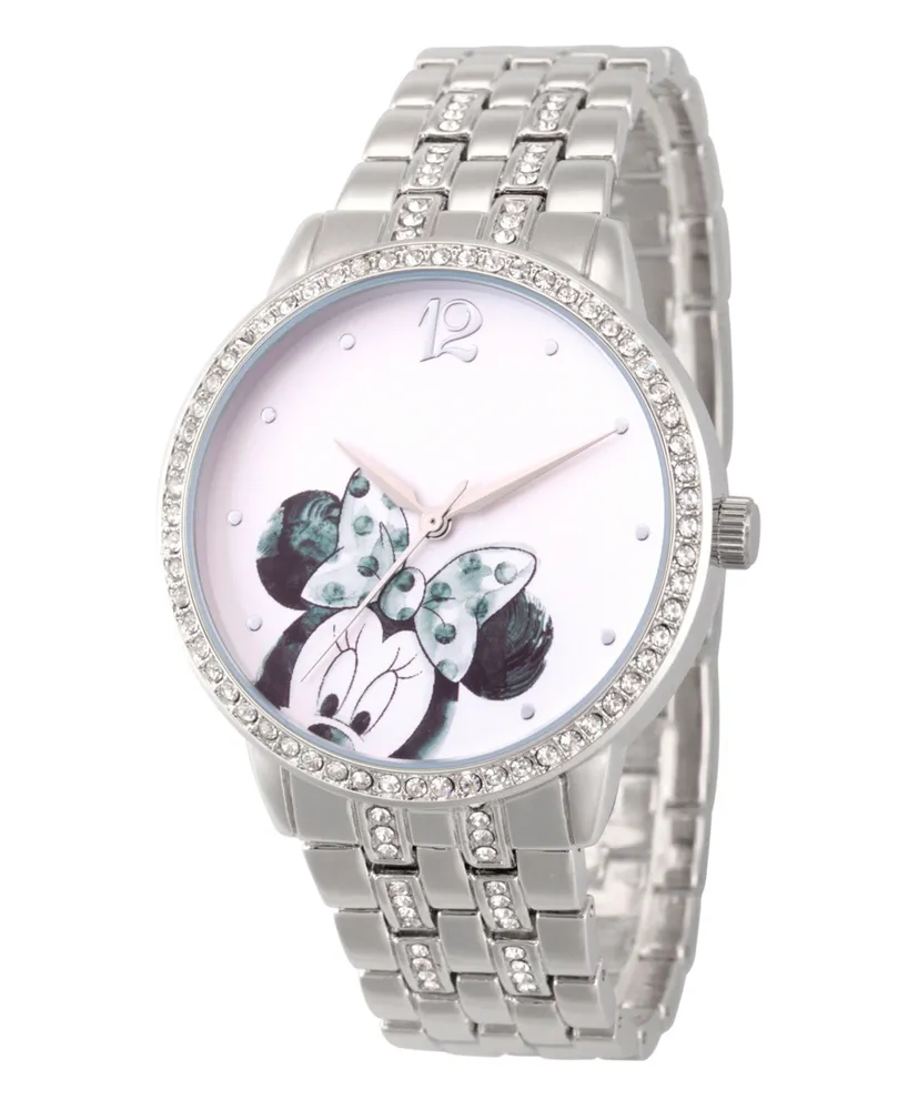 EwatchFactory Women's Disney Minnie Mouse Silver Bracelet Watch 40mm