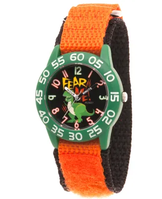 EwatchFactory Boy's Disney Toy Story 4 Rex Orange Plastic Time Teacher Strap Watch 32mm