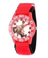 EwatchFactory Boy's Disney Toy Story 4 Duke Caboom red Plastic Time Teacher Strap Watch 32mm