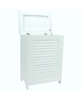 Redmon Contemporary Country Louvered Front Hamper
