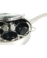 Cookpro 6 Cup Egg Stainless Steel Egg Poacher with Non-Stick Egg Cups