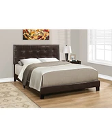 Monarch Specialties Queen Leather Look Bed