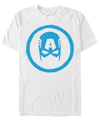 Marvel Men's Comic Collection Classic Captain America Mask Short Sleeve T-Shirt