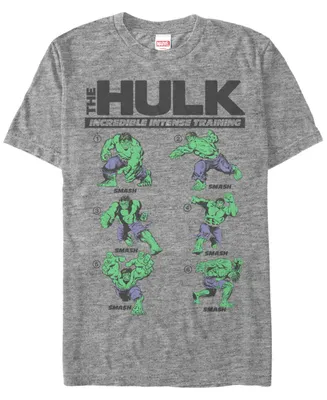 Marvel Men's Comic Collection The Hulk Intense Training Short Sleeve T-Shirt