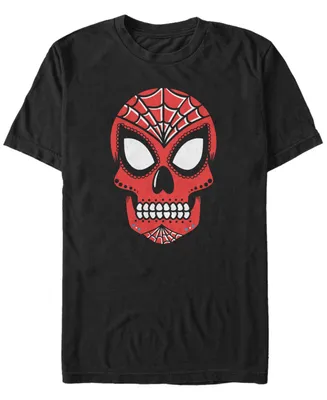 Marvel Men's Spider-Man Sugar Skull Big Face Mask Short Sleeve T-Shirt