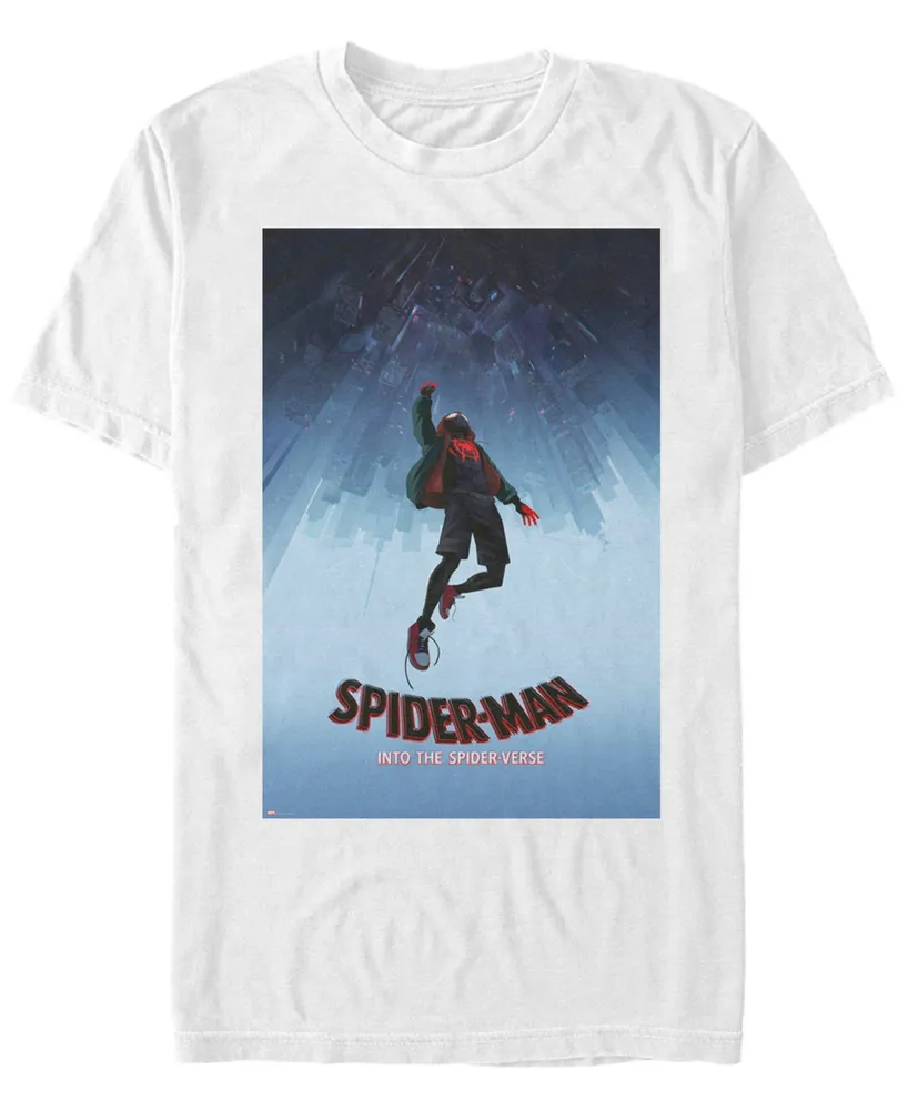 Marvel Men's Spider-Man Into The Spiderverse Up, and Away Short Sleeve T-Shirt