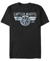 Marvel Men's Captain Blue Tie Dye Logo Short Sleeve T-Shirt