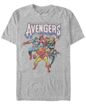 Marvel Men's Comic Collection Retro Earths Mightiest Heroes Short Sleeve T-Shirt