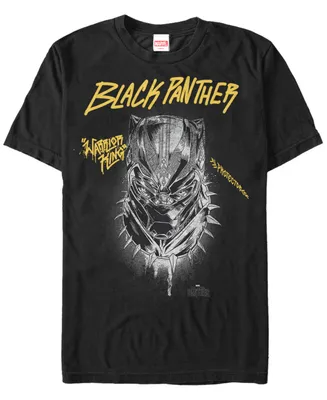 Marvel Men's Black Panther Warrior King and Protector Short Sleeve T-Shirt