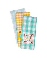 Design Imports Rise Shine Breakfast Embroidered Dishtowel Set of 3