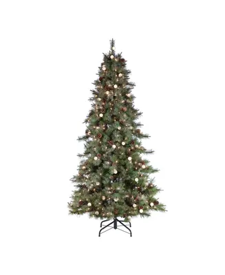 Sterling 7.5Ft. Pre-Lit Mixed Needle Arcadia Fir Tree with 95 G40 Led Glass Bulbs